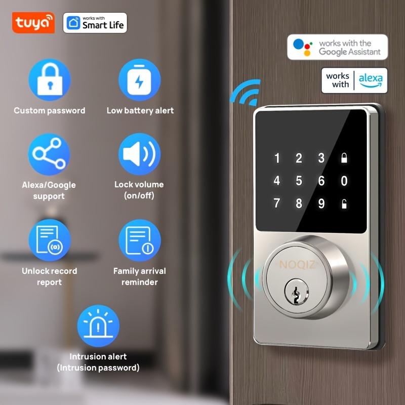 Умный замок Wi-Fi с Tuya Smart & Smart Life, замок для входной двери без ключа с сенсорной клавиатурой, приложение, 10 пользовательских кодов, оповещение о низком заряде батареи, безопасность, сигнализация
Умный замок Wi-Fi с Tuya Smart & Smart Life, замок для входной двери без ключа с сенсорной клавиатурой, приложение, 10 пользовательских кодов, оповещение о низком заряде батареи, безопасность, сигнализация