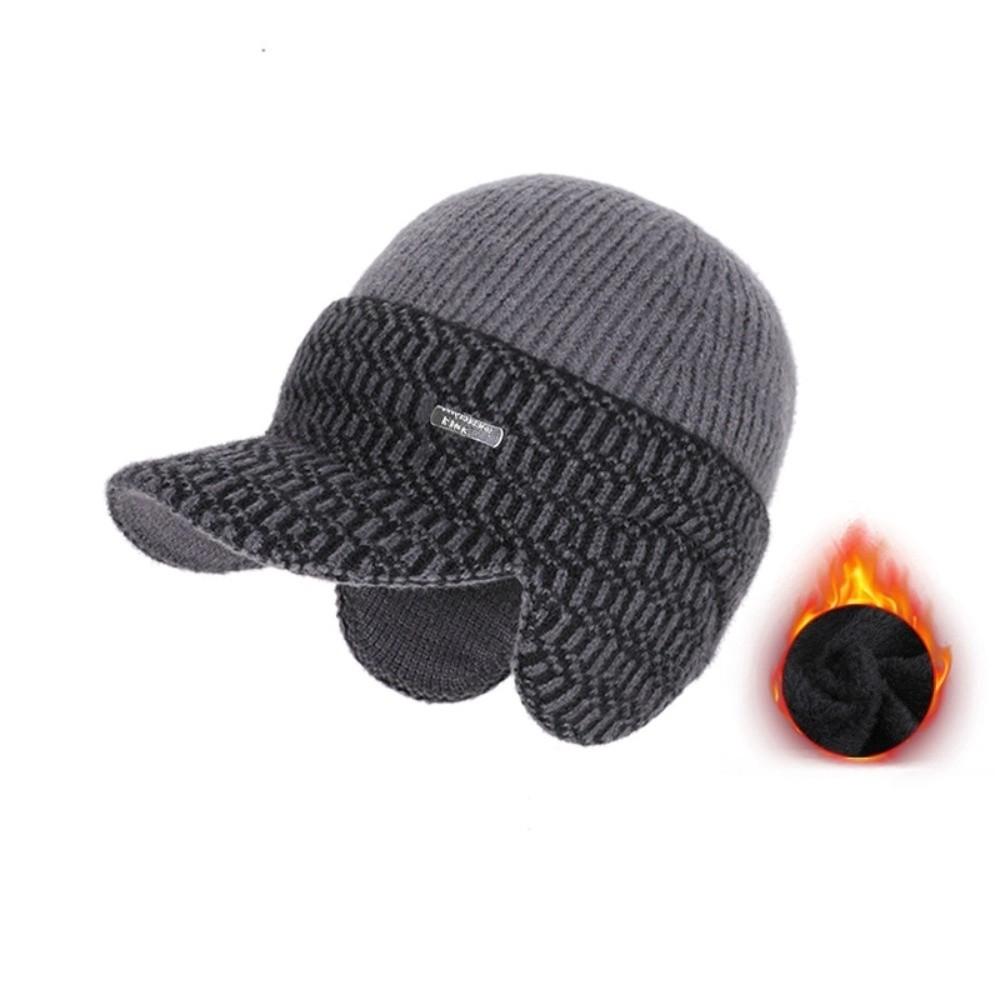 With Earmuffs Men s Hat Fleece Lined Cycling Knitted Hat Fashion Plush Beanie Hat Winter сірий
With Earmuffs Men s Hat Fleece Lined Cycling Knitted Hat Fashion Plush Beanie Hat Winter сірий