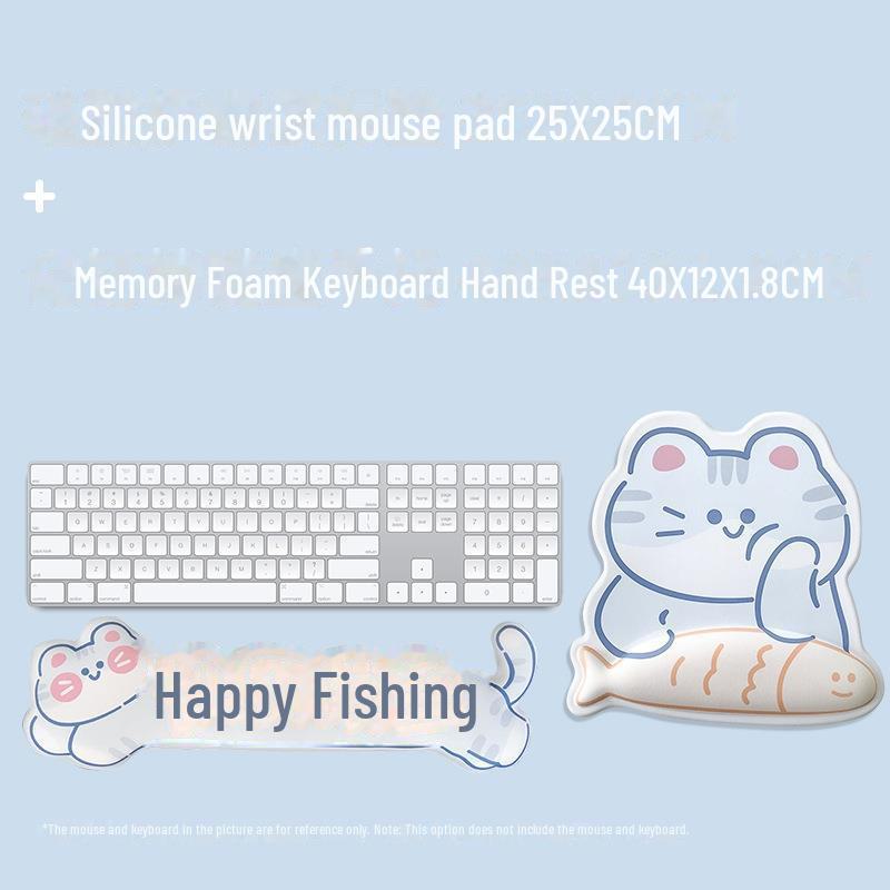 Милые накладки на запястья для мышки и клавиатуры Happy Fishing для девочек Mouse Pad + Keyboard Hand Rest
Милые накладки на запястья для мышки и клавиатуры Happy Fishing для девочек Mouse Pad + Keyboard Hand Rest