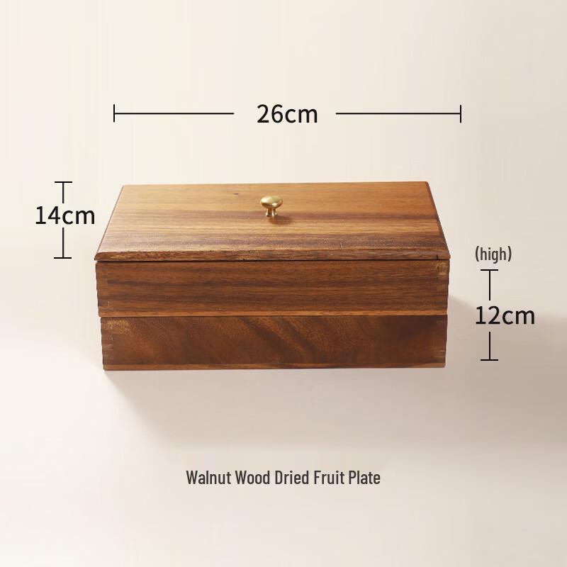 ZISIZ Black Walnut Double-Layer Fruit and Nut Box with Glass Lid
ZISIZ Black Walnut Double-Layer Fruit and Nut Box with Glass Lid