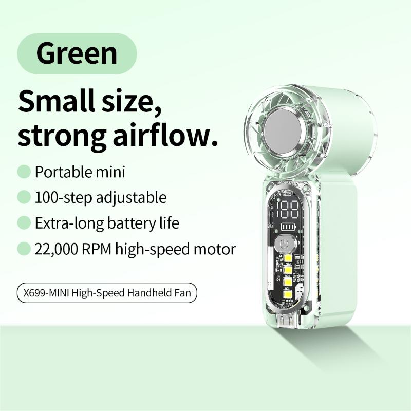 Mini High-Power Handheld Fan Compact Facial Cooling Fan Ultra-Long Battery Life Mini Size Lightweight Handheld Fan Portable in Pocket зелёный
Mini High-Power Handheld Fan Compact Facial Cooling Fan Ultra-Long Battery Life Mini Size Lightweight Handheld Fan Portable in Pocket зелёный