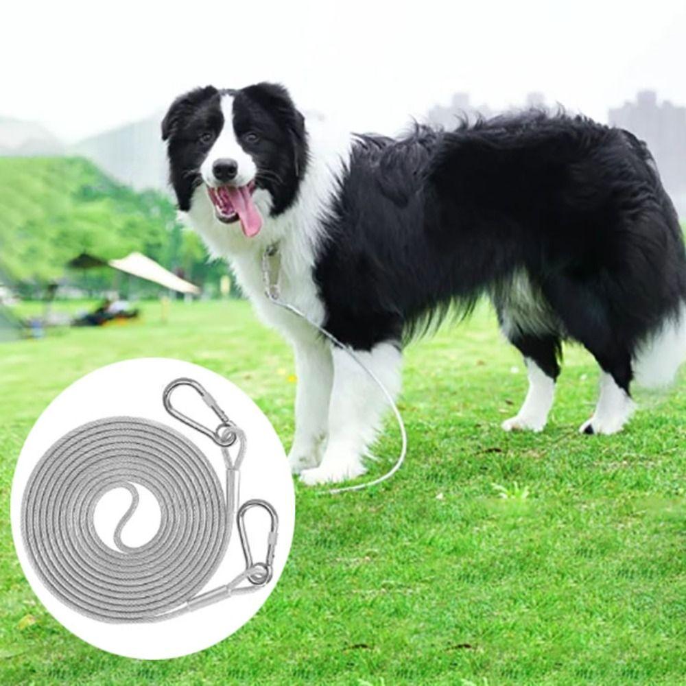 Bite-proof Dog Tie Out Cable Anti-rust Dogs Strap Multifunctional Pet Leash Parking 4.6M
Bite-proof Dog Tie Out Cable Anti-rust Dogs Strap Multifunctional Pet Leash Parking 4.6M