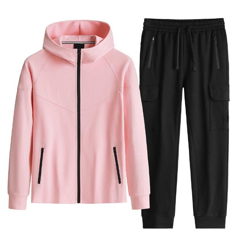 Zipper Open Cardigan Set Women s Spring Autumn Casual Hoodie+Pants Two-Piece Set Women Outfit Tracksuit XL рожевий
Zipper Open Cardigan Set Women s Spring Autumn Casual Hoodie+Pants Two-Piece Set Women Outfit Tracksuit XL рожевий
