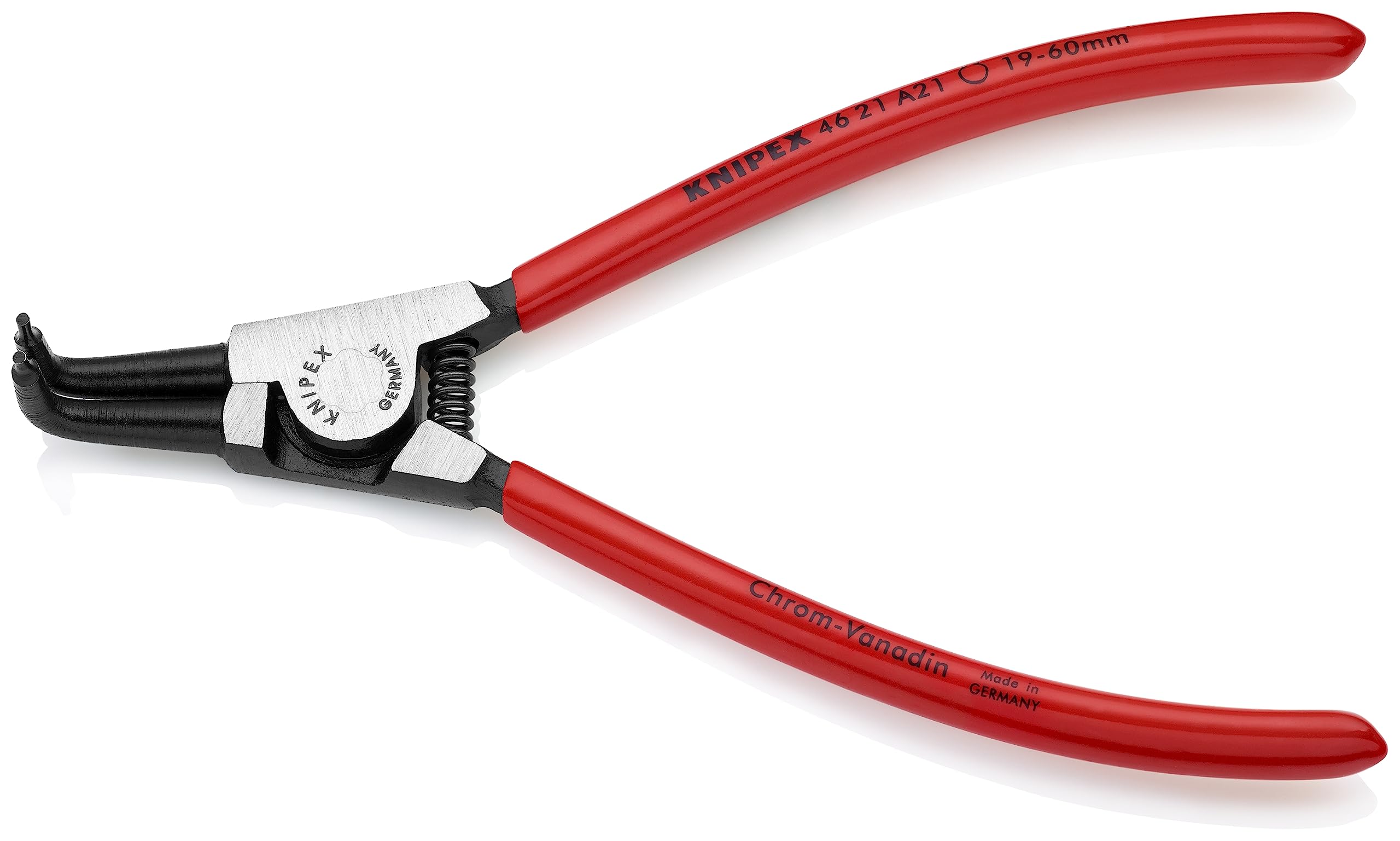 KNIPEX Shaft Snap Ring Pliers 90 Degrees 4621A21 19-60mm 
KNIPEX Shaft Snap Ring Pliers 90 Degrees 4621A21 19-60mm