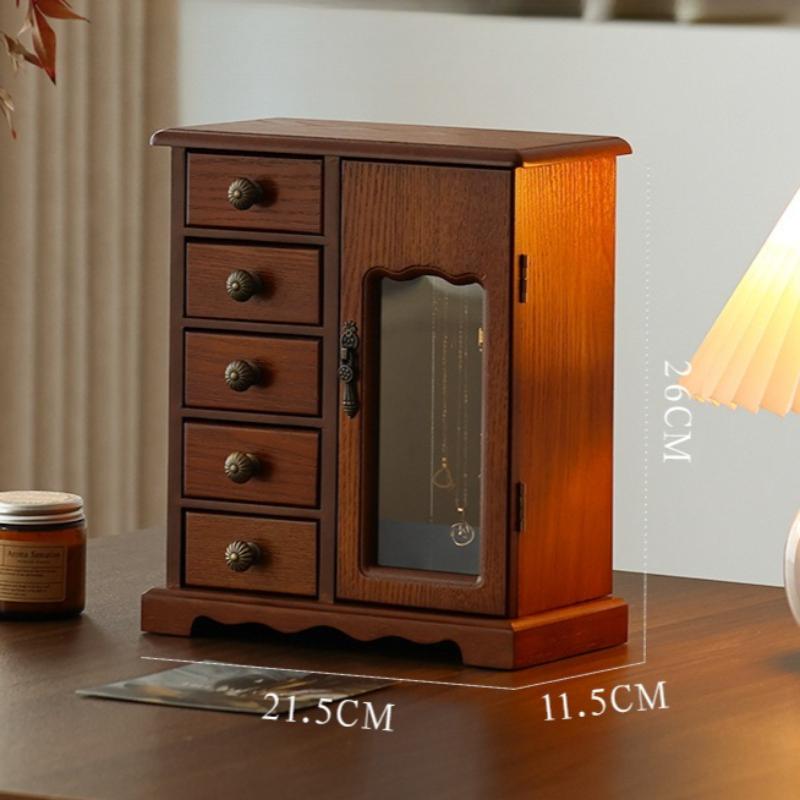 Retro Wooden Jewelry Box Large Capacity Ring Necklace Storage Box Drawer Earring Bracelet Organizer Boxes Luxury Jewelry Boxes
Retro Wooden Jewelry Box Large Capacity Ring Necklace Storage Box Drawer Earring Bracelet Organizer Boxes Luxury Jewelry Boxes