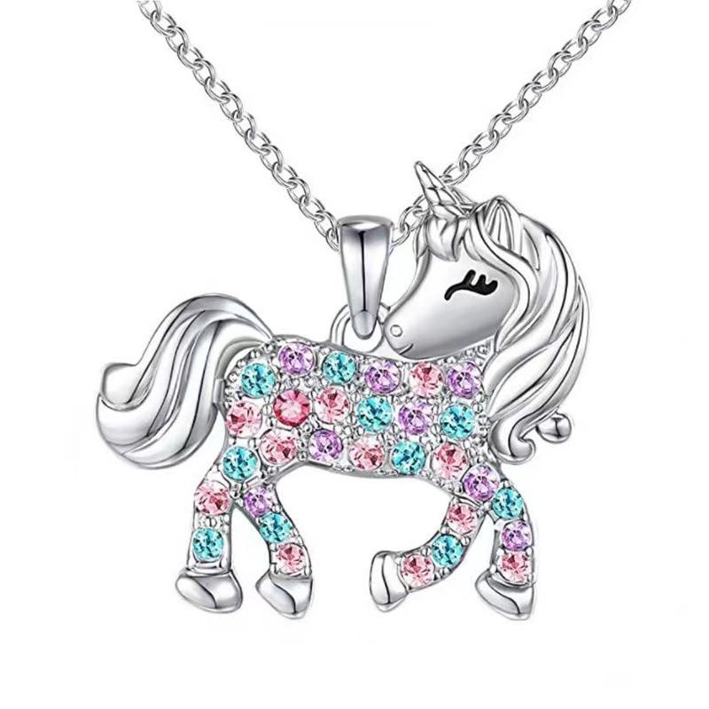 Cute Rainbow Horse Necklace Colorful Crystal Unicorn Pendant Necklaces For Women Girls Boys Christmas Gifts
Cute Rainbow Horse Necklace Colorful Crystal Unicorn Pendant Necklaces For Women Girls Boys Christmas Gifts