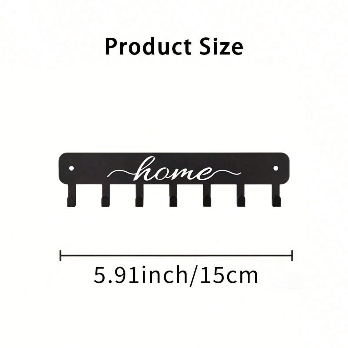 Wall Mounted Black Powder Coated 7 Hook Key Holder Heavy Duty Modern Space Saving Key Organizer 4x15
Wall Mounted Black Powder Coated 7 Hook Key Holder Heavy Duty Modern Space Saving Key Organizer 4x15