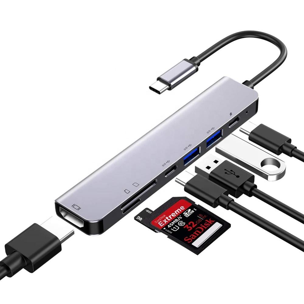 4K 7 in 1 USB C to HDMI Hub and PD Charging and Card Reader for MacBook Pro , Samsung Galaxy Series Etc серый
4K 7 in 1 USB C to HDMI Hub and PD Charging and Card Reader for MacBook Pro , Samsung Galaxy Series Etc серый