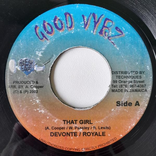 7-дюймовая пластинка DEVONTE & ROYALE / TAZ - That Girl / Small Axe НЕТ Хороший Вайбз 2002 Ямайка Регги, Ска и Даб Б/У
7-дюймовая пластинка DEVONTE & ROYALE / TAZ - That Girl / Small Axe НЕТ Хороший Вайбз 2002 Ямайка Регги, Ска и Даб Б/У
