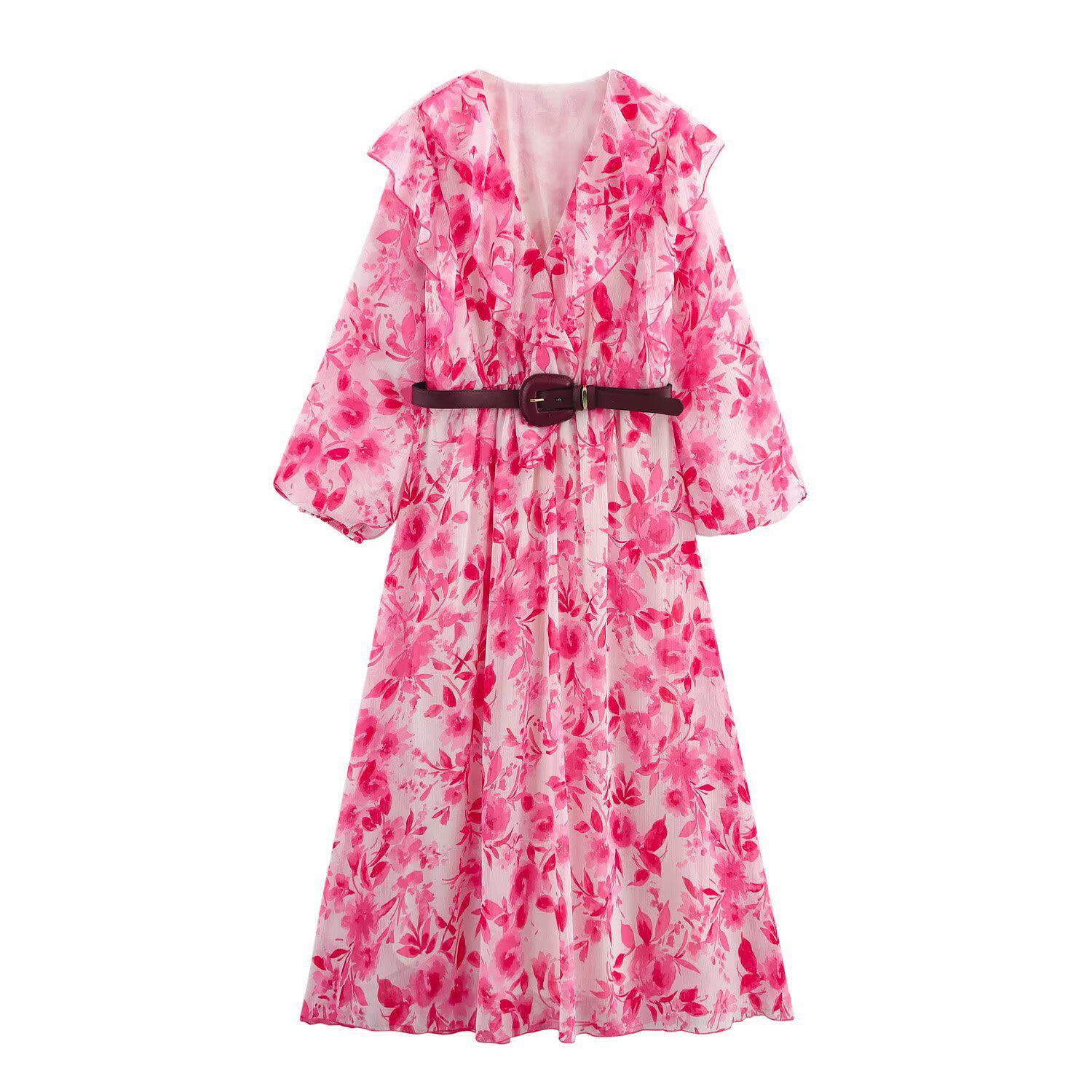 2025 Spring/Summer Women s High-End Slimming Floral Pleated Dress with Waist-Cinching Design L фуксия
2025 Spring/Summer Women s High-End Slimming Floral Pleated Dress with Waist-Cinching Design L фуксия