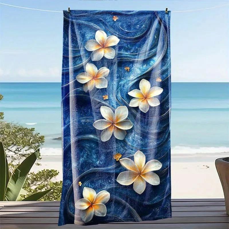 Blue Floral Print Beach Towel - Soft Absorbent Towel for Tropical Vibes, Elegant and Vibrant Design for Everyday Use and Comfort W40*H60(CM)
Blue Floral Print Beach Towel - Soft Absorbent Towel for Tropical Vibes, Elegant and Vibrant Design for Everyday Use and Comfort W40*H60(CM)