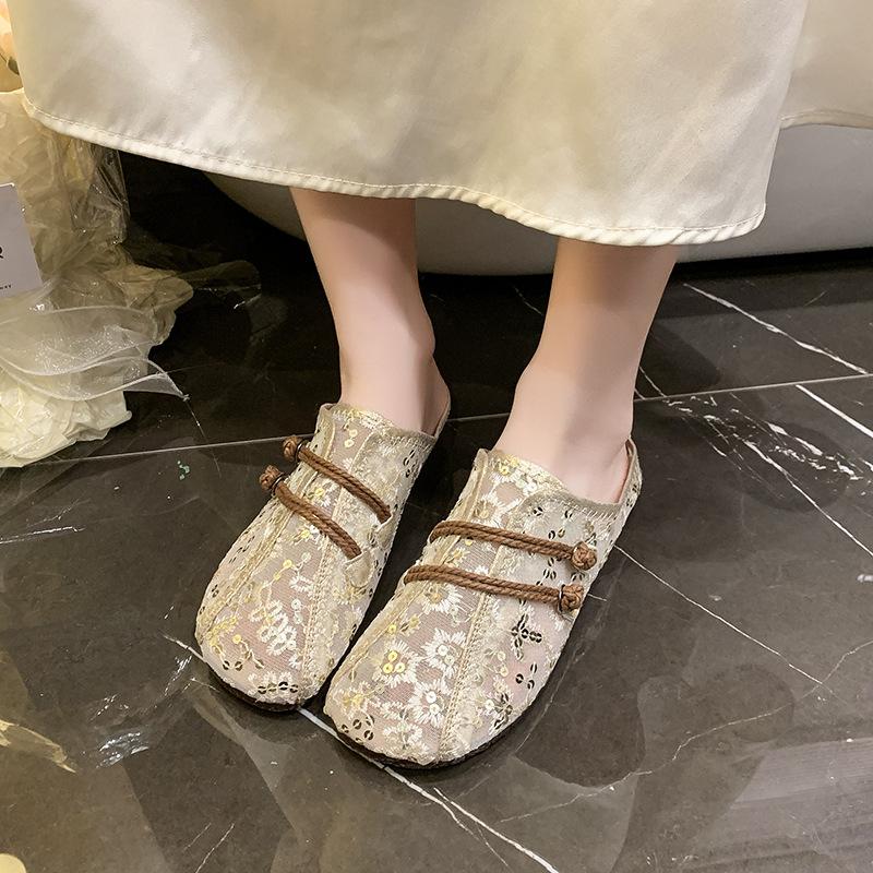 2025 women s autumn new retro comfortable shoes mesh soft sole casual one-pedal comfortable flat shoes 41 золотий
2025 women s autumn new retro comfortable shoes mesh soft sole casual one-pedal comfortable flat shoes 41 золотий