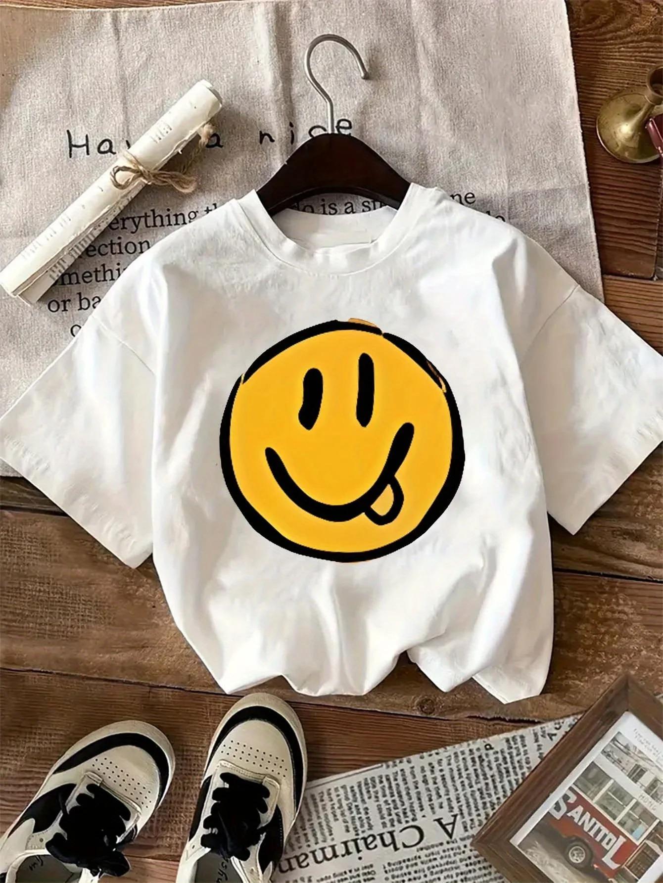 Yellow Smiley Face Print Shortsleeved Tshirt Casual and Versatile Style Suitable for Womens Summer Daily Wear and Going Out 4XL
Yellow Smiley Face Print Shortsleeved Tshirt Casual and Versatile Style Suitable for Womens Summer Daily Wear and Going Out 4XL