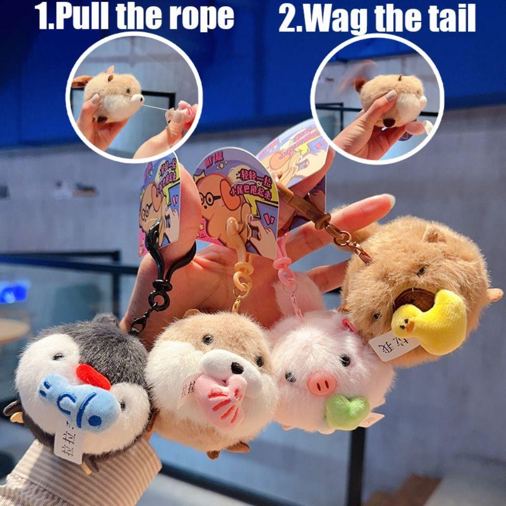 Stuffed Animal Tail Wagging Keychain Penguin Pig Doll Pullback Rope Keyring Children Gift Hamster
Stuffed Animal Tail Wagging Keychain Penguin Pig Doll Pullback Rope Keyring Children Gift Hamster