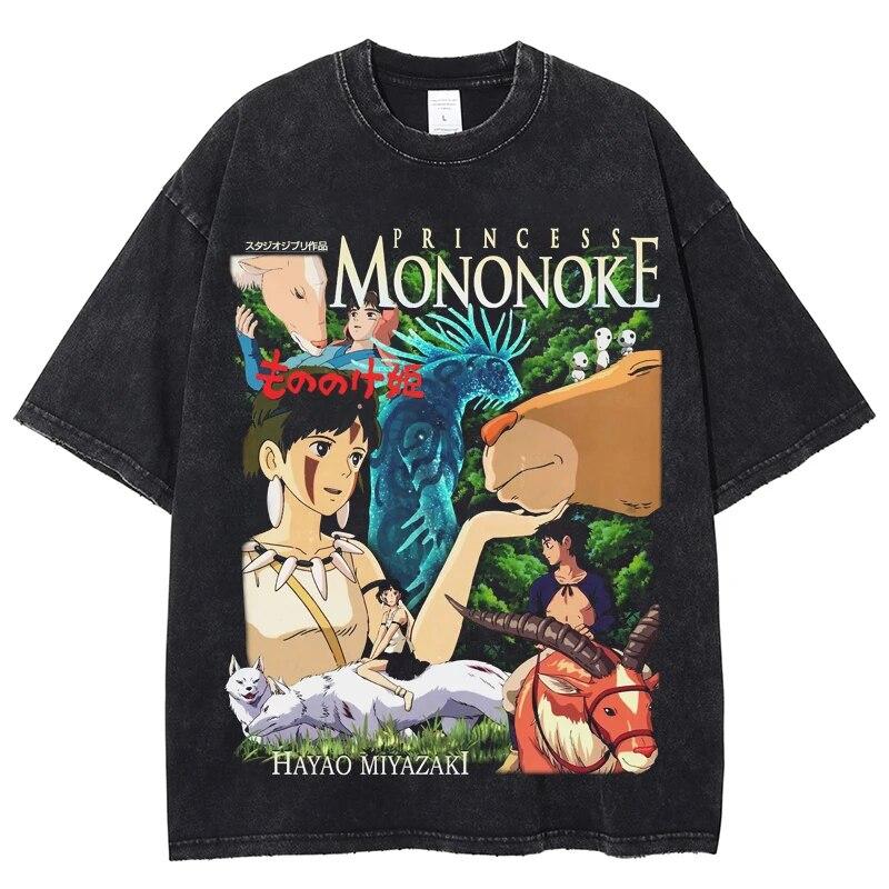 Mens Vintage Washed Tshirt Anime Princess Mononoke T Shirt Harajuku Streetwear Short Sleeve 100% Cotton Oversized Unisex T Shirt
Mens Vintage Washed Tshirt Anime Princess Mononoke T Shirt Harajuku Streetwear Short Sleeve 100% Cotton Oversized Unisex T Shirt