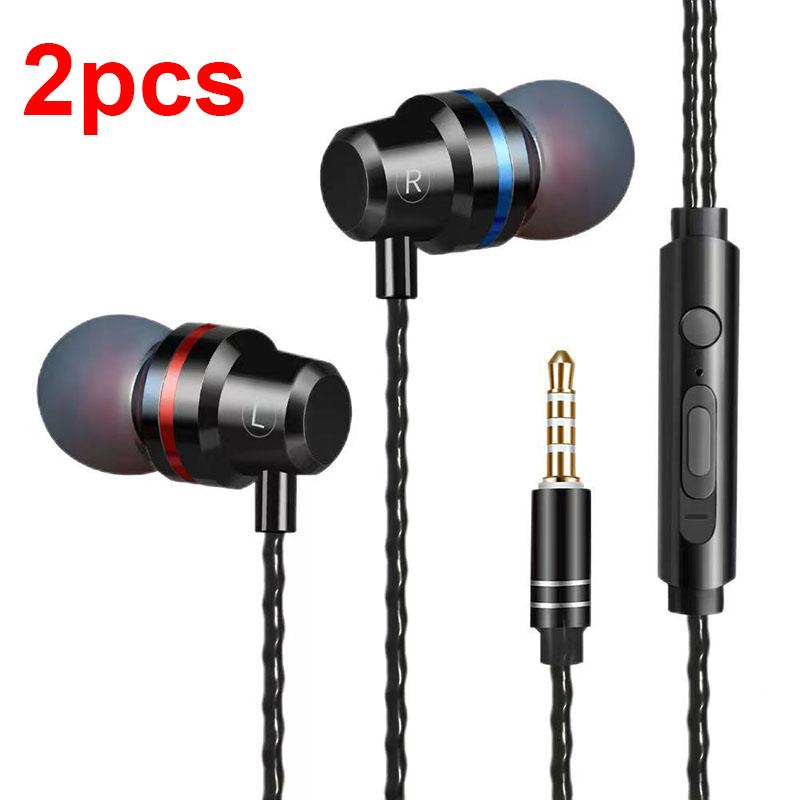 2pcs Wired Earphones, 3.5mm-Pin Wired headphone With Mic, HiFi Stereo Game Headset ,Noise Cancelling Metal Earbuds, For
2pcs Wired Earphones, 3.5mm-Pin Wired headphone With Mic, HiFi Stereo Game Headset ,Noise Cancelling Metal Earbuds, For