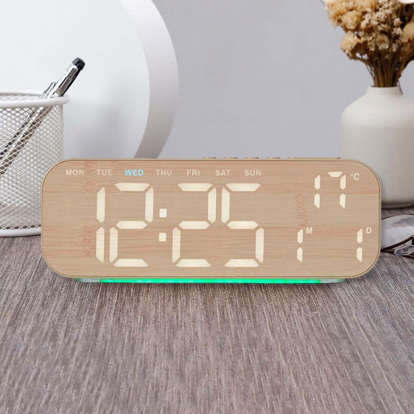 LED Digital Clock Ornament 4 Brightness Rustic Tabletop 5 Ambient Light Colors Time Table коричневый
LED Digital Clock Ornament 4 Brightness Rustic Tabletop 5 Ambient Light Colors Time Table коричневый
