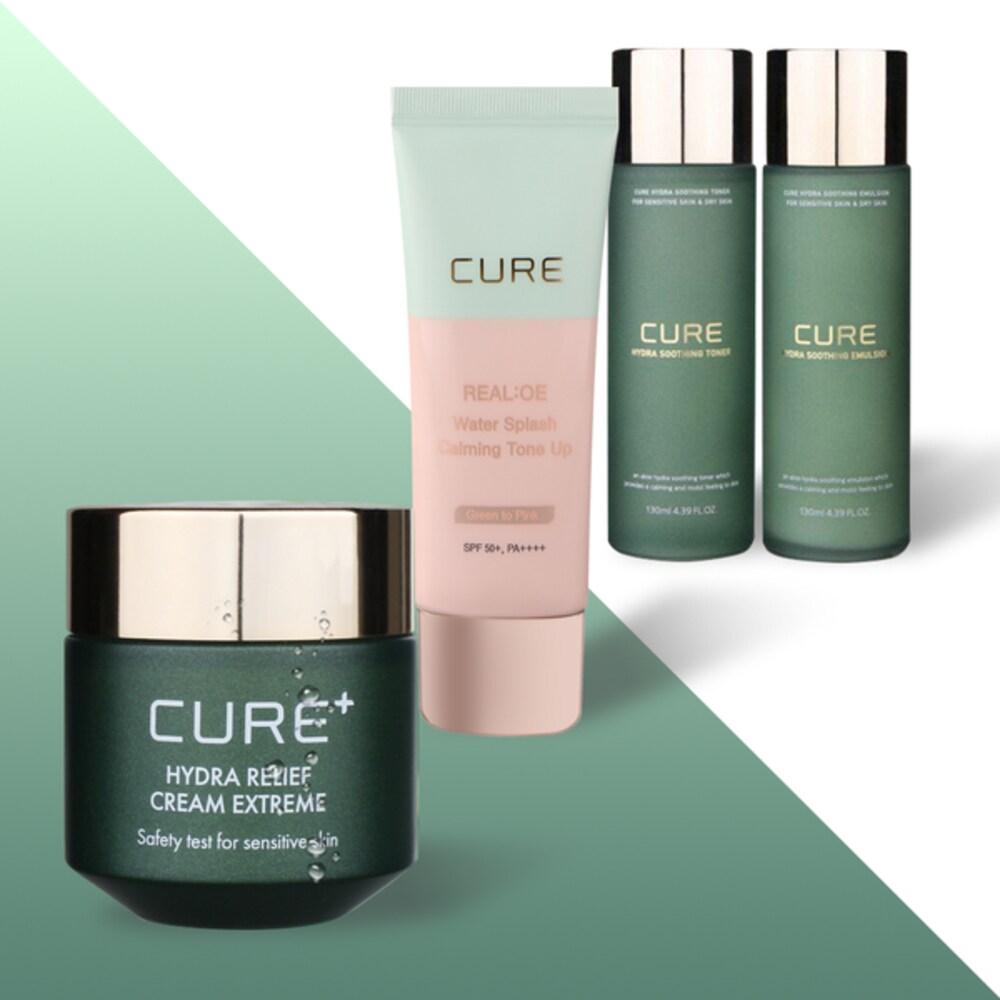 Kim Jeong Moon Aloe Cure Hydra Soothing Toner + Emulsion + 4X Cream + Tone Up Sun Cream
Kim Jeong Moon Aloe Cure Hydra Soothing Toner + Emulsion + 4X Cream + Tone Up Sun Cream