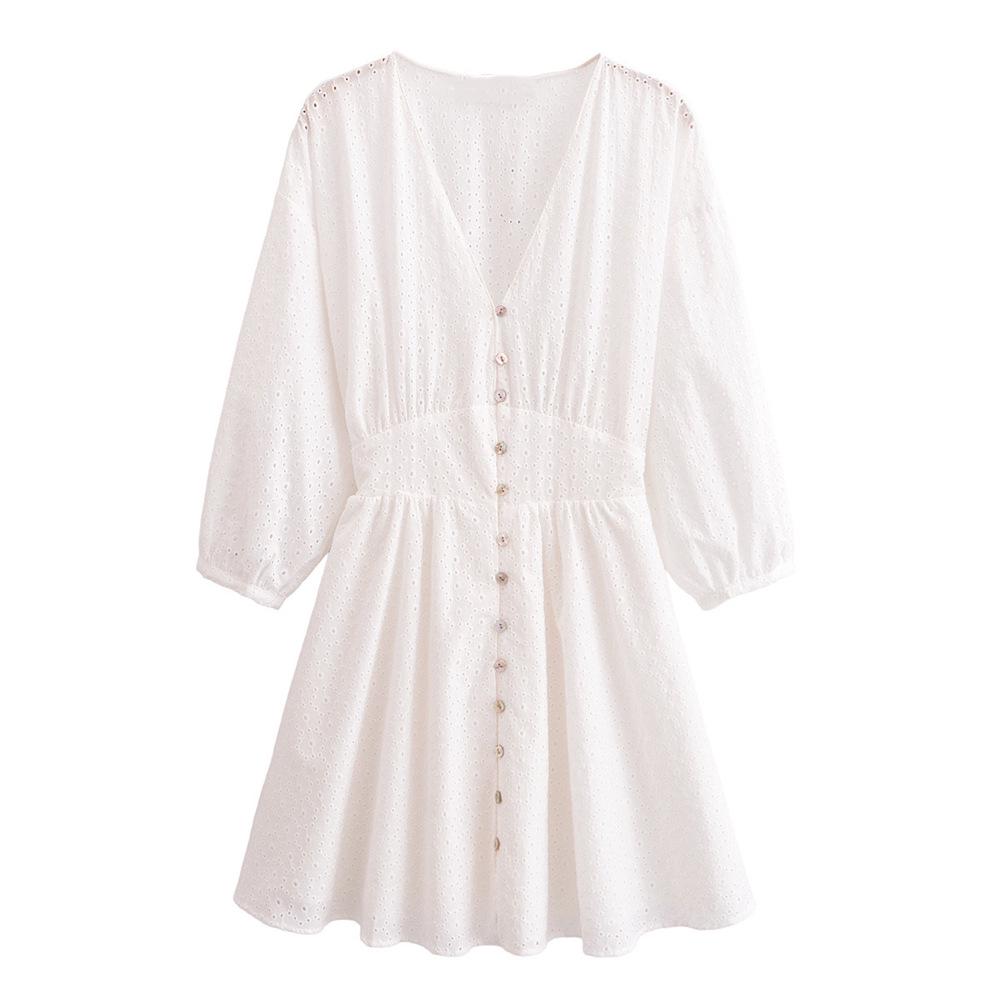 2025 Spring/Summer Women s Slim V-Neck Embroidered Dress Large 
2025 Spring/Summer Women s Slim V-Neck Embroidered Dress Large