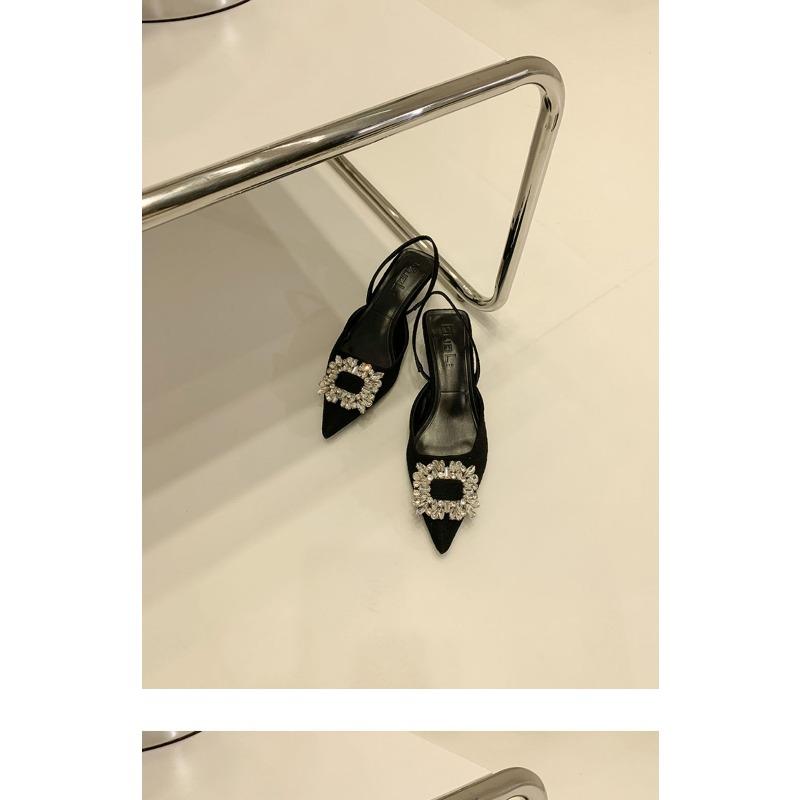 Pointed square buckle rhinestone sandals women s sandals Wizard of Oz thin heel low heel high-end heel strap work shoes 40 чорний
Pointed square buckle rhinestone sandals women s sandals Wizard of Oz thin heel low heel high-end heel strap work shoes 40 чорний