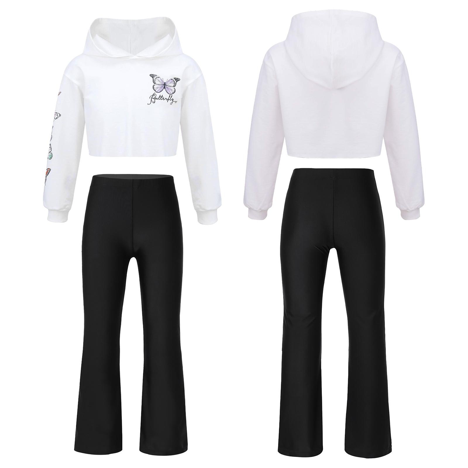 Дитячий стильний комплект одягу для дівчаток, укорочений топ з довгим рукавом і довгими штанцями на еластичному поясі білий
Дитячий стильний комплект одягу для дівчаток, укорочений топ з довгим рукавом і довгими штанцями на еластичному поясі білий