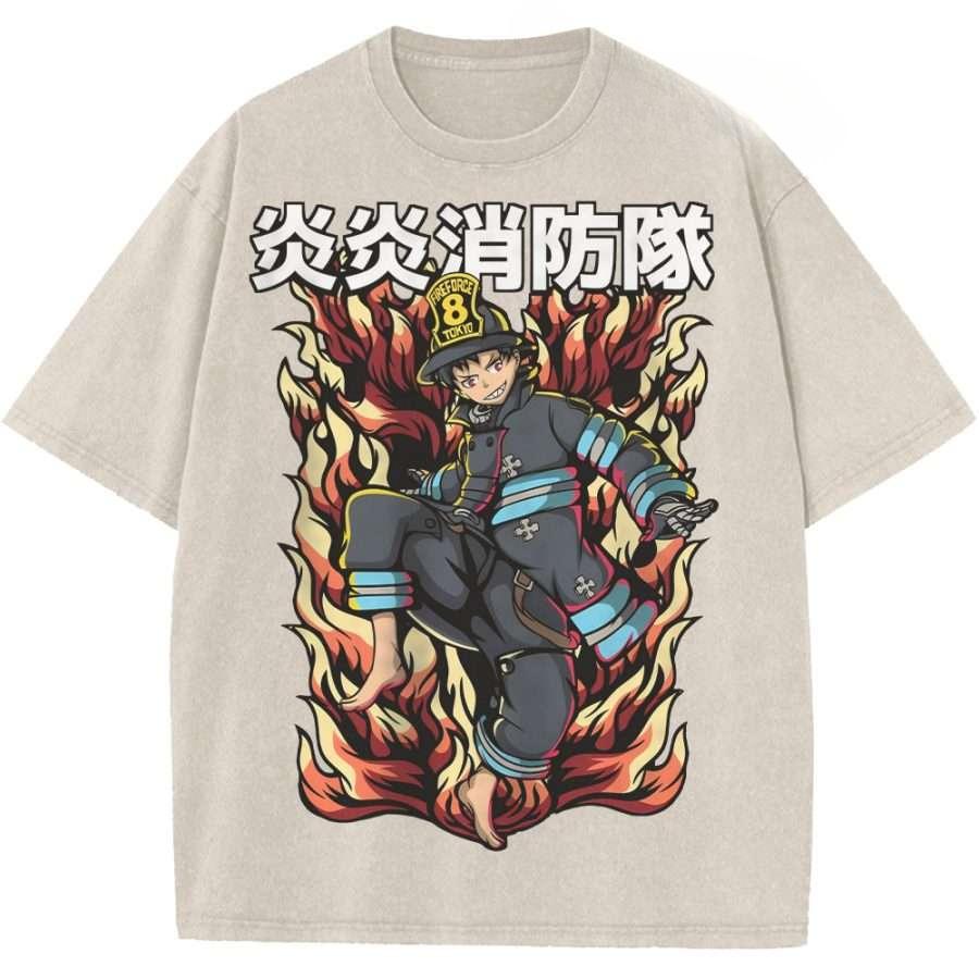Anime Fire Force Shinra Kusakabe Graphic T Shirt Men Women Washed Cotton Tshirts Casual Loose Clothing Harajuku Male Tshirt S
Anime Fire Force Shinra Kusakabe Graphic T Shirt Men Women Washed Cotton Tshirts Casual Loose Clothing Harajuku Male Tshirt S