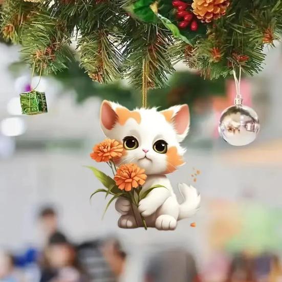 Подвеска Yousheng Flower Cat, подвеска на зеркало заднего вида автомобиля, акриловая рождественская елка, подвесное украшение в виде мультяшного котенка, украшение для дома, окна, салона автомобиля Cat
Подвеска Yousheng Flower Cat, подвеска на зеркало заднего вида автомобиля, акриловая рождественская елка, подвесное украшение в виде мультяшного котенка, украшение для дома, окна, салона автомобиля Cat