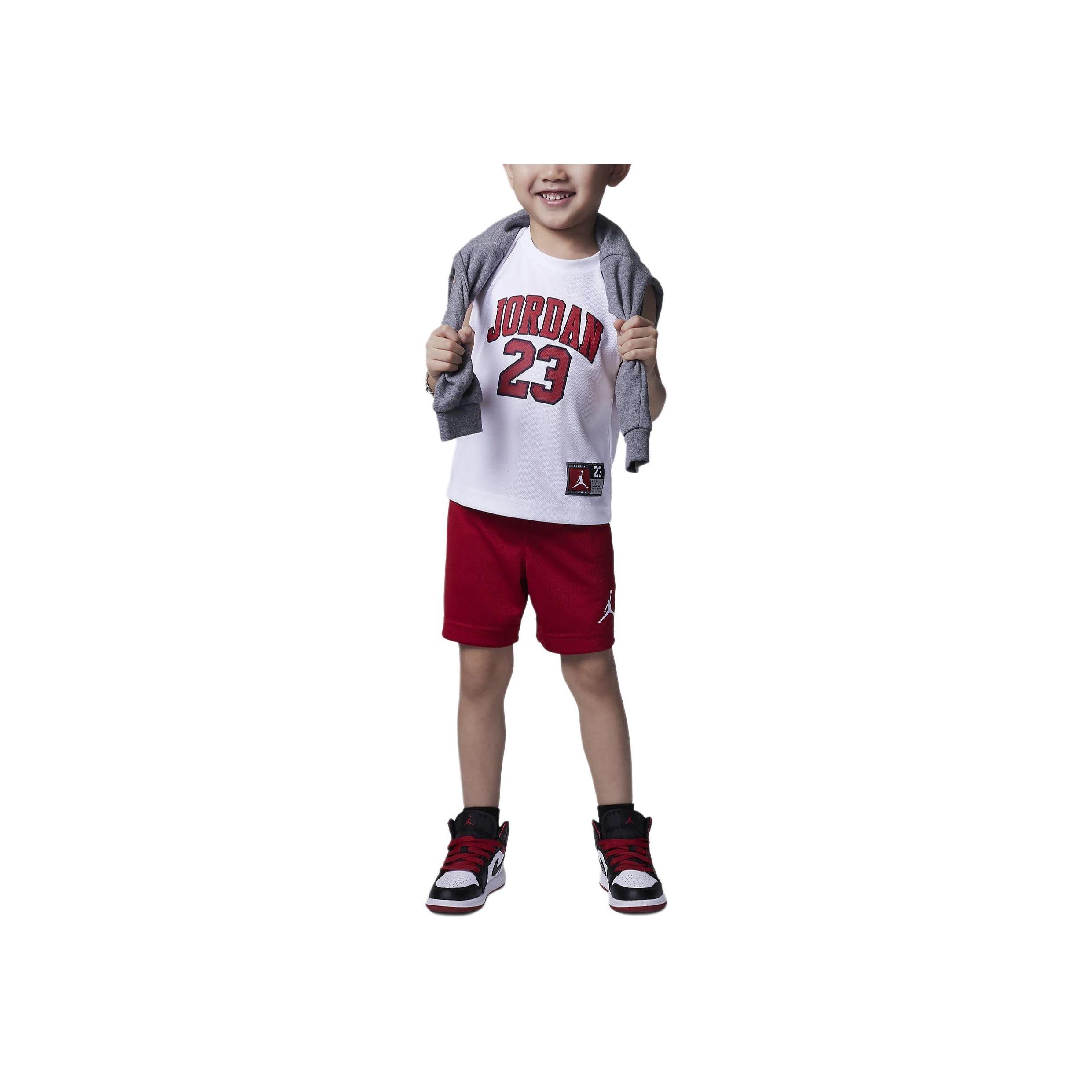 Jordan Kids Set 23 Jersey Letter Number Round Neck Vest Elastic Shorts Infant Set Baby sets HF2254-687 4T
Jordan Kids Set 23 Jersey Letter Number Round Neck Vest Elastic Shorts Infant Set Baby sets HF2254-687 4T