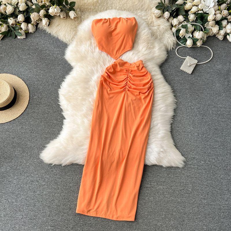 Fashion Sexy Wind Easiest for Match Ruched Silm Fashionable Tube Top Orange One size
Fashion Sexy Wind Easiest for Match Ruched Silm Fashionable Tube Top Orange One size