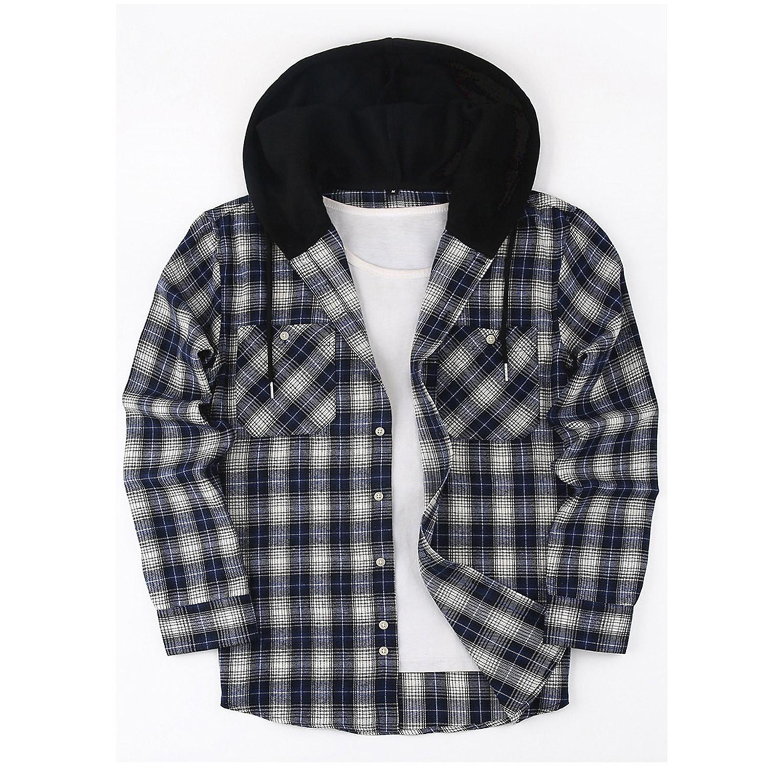 Мужские классические клетчатые рубашки с длинным рукавом и капюшоном, несколько карманов, тонкий хлопок, легкая куртка, свободный крой, повседневная верхняя одежда XXL тёмно-синий
Мужские классические клетчатые рубашки с длинным рукавом и капюшоном, несколько карманов, тонкий хлопок, легкая куртка, свободный крой, повседневная верхняя одежда XXL тёмно-синий
