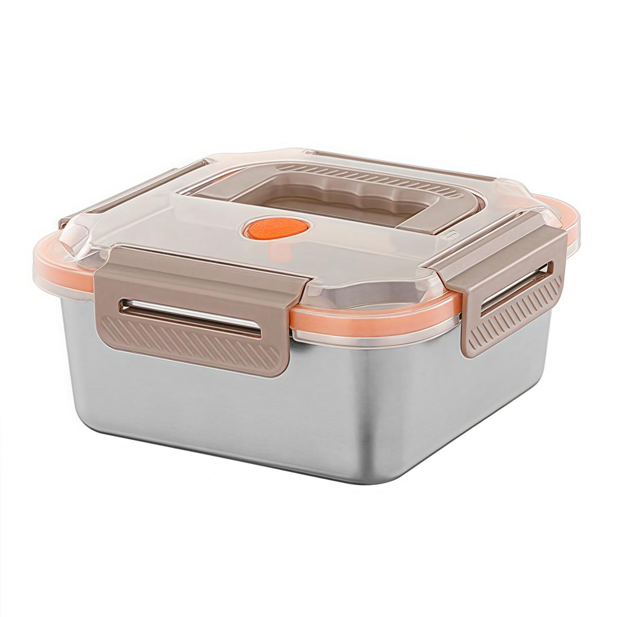 19.5x19.5x11.6cm 2400ml Leakproof Food Container 304 Stainless Steel Detachable Snaps Lid Large Capacity 2400ml
19.5x19.5x11.6cm 2400ml Leakproof Food Container 304 Stainless Steel Detachable Snaps Lid Large Capacity 2400ml