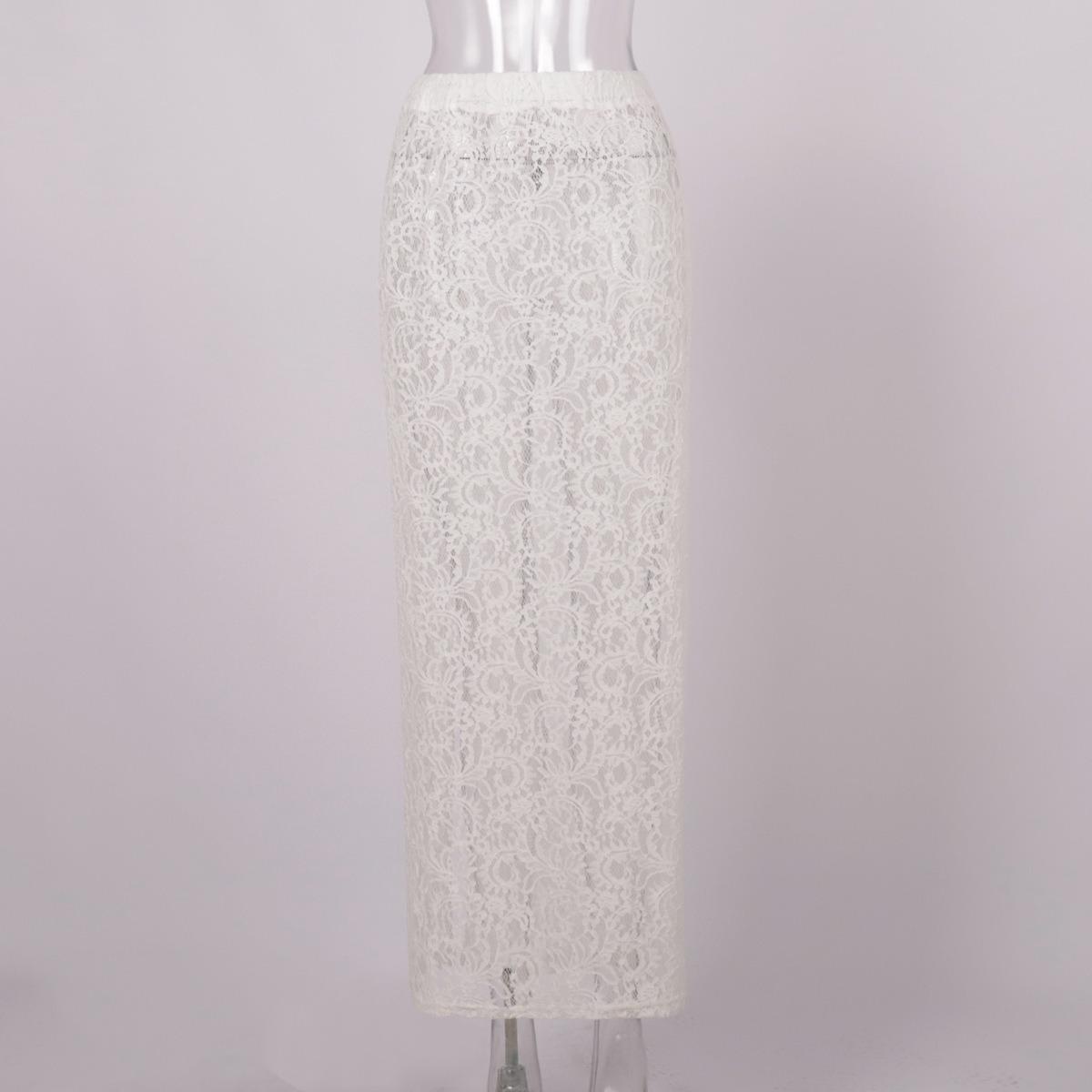 Summer White Lace Midi Skirt, Street Style Jacquard Hollow Out Back Slit Lace Skirt for Women, European American Fashion L білий
Summer White Lace Midi Skirt, Street Style Jacquard Hollow Out Back Slit Lace Skirt for Women, European American Fashion L білий