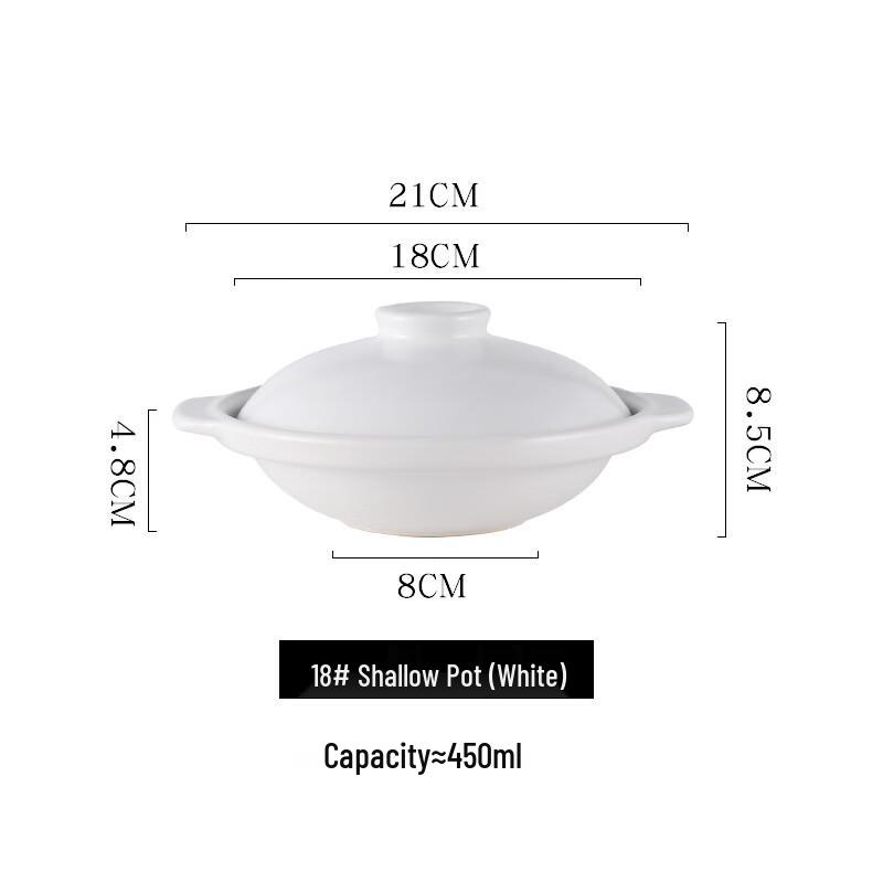 ZISIZ Shallow Ceramic Claypot Rice Pot
ZISIZ Shallow Ceramic Claypot Rice Pot