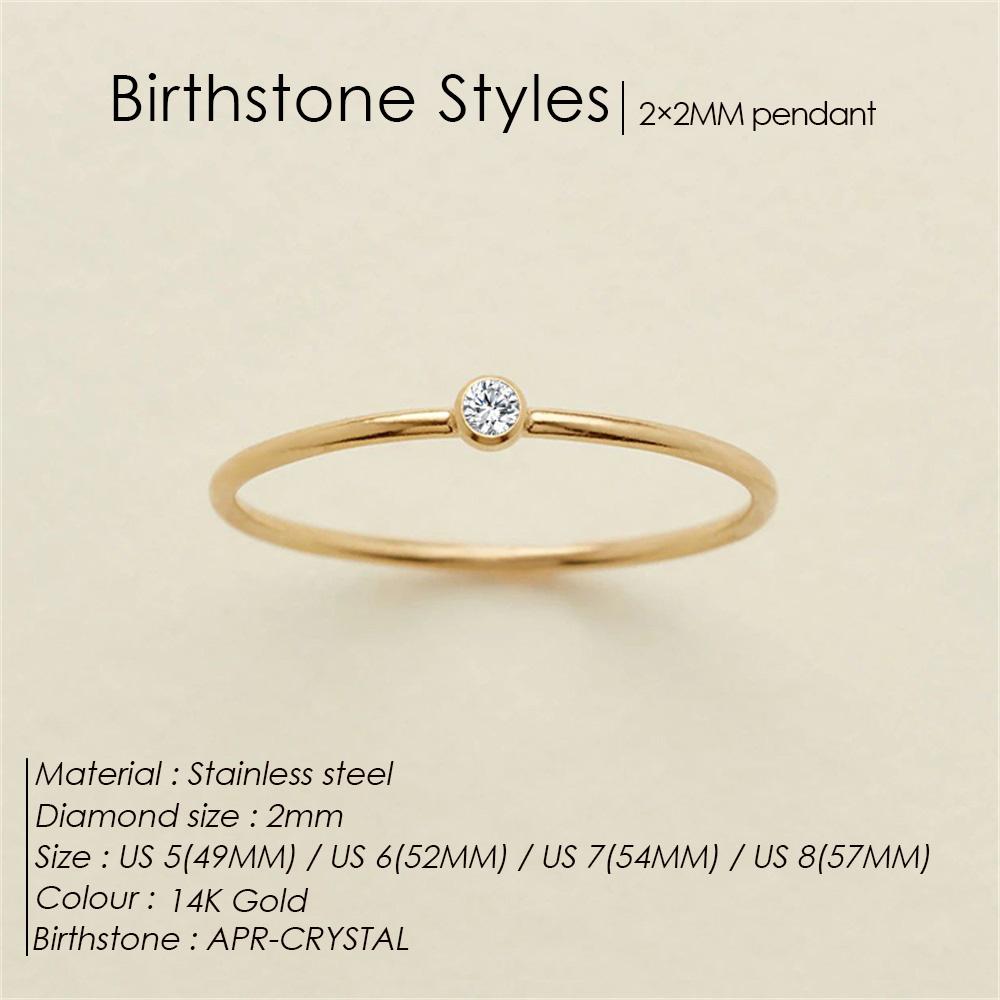 eManco Stainless Steel Birthstone Ring Gold Color Simple Fashion Style For Women Festival Party Gift 8&Sliver Color
eManco Stainless Steel Birthstone Ring Gold Color Simple Fashion Style For Women Festival Party Gift 8&Sliver Color