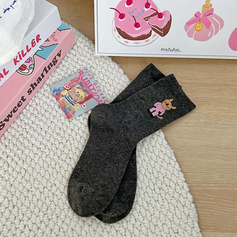 5pair Autumn Korean Socks Female Cute Cartoon College Wind Tube Socks Versatile Cotton Socks Stacking Socks one size темно-серого
5pair Autumn Korean Socks Female Cute Cartoon College Wind Tube Socks Versatile Cotton Socks Stacking Socks one size темно-серого