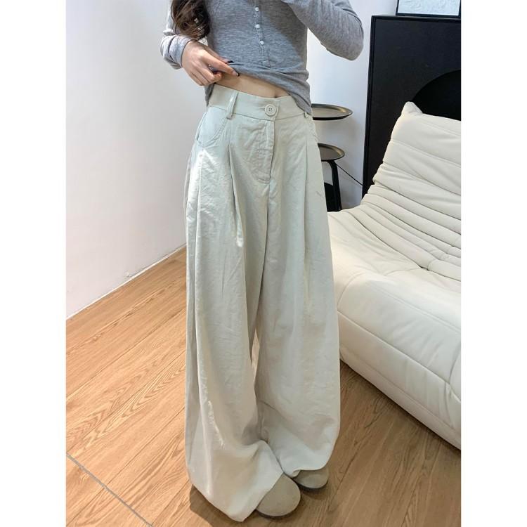 Lazy Fu Suit Pants for Women In Summer New High-waist Casual Loose Lazy Style Drooping Ice Silk Wide-leg Pants S
Lazy Fu Suit Pants for Women In Summer New High-waist Casual Loose Lazy Style Drooping Ice Silk Wide-leg Pants S