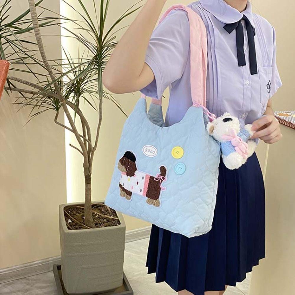 Large Capacity Puppy Embroidery Handbag Cream Color Shoulder Bag Tote Bag жёлтый
Large Capacity Puppy Embroidery Handbag Cream Color Shoulder Bag Tote Bag жёлтый