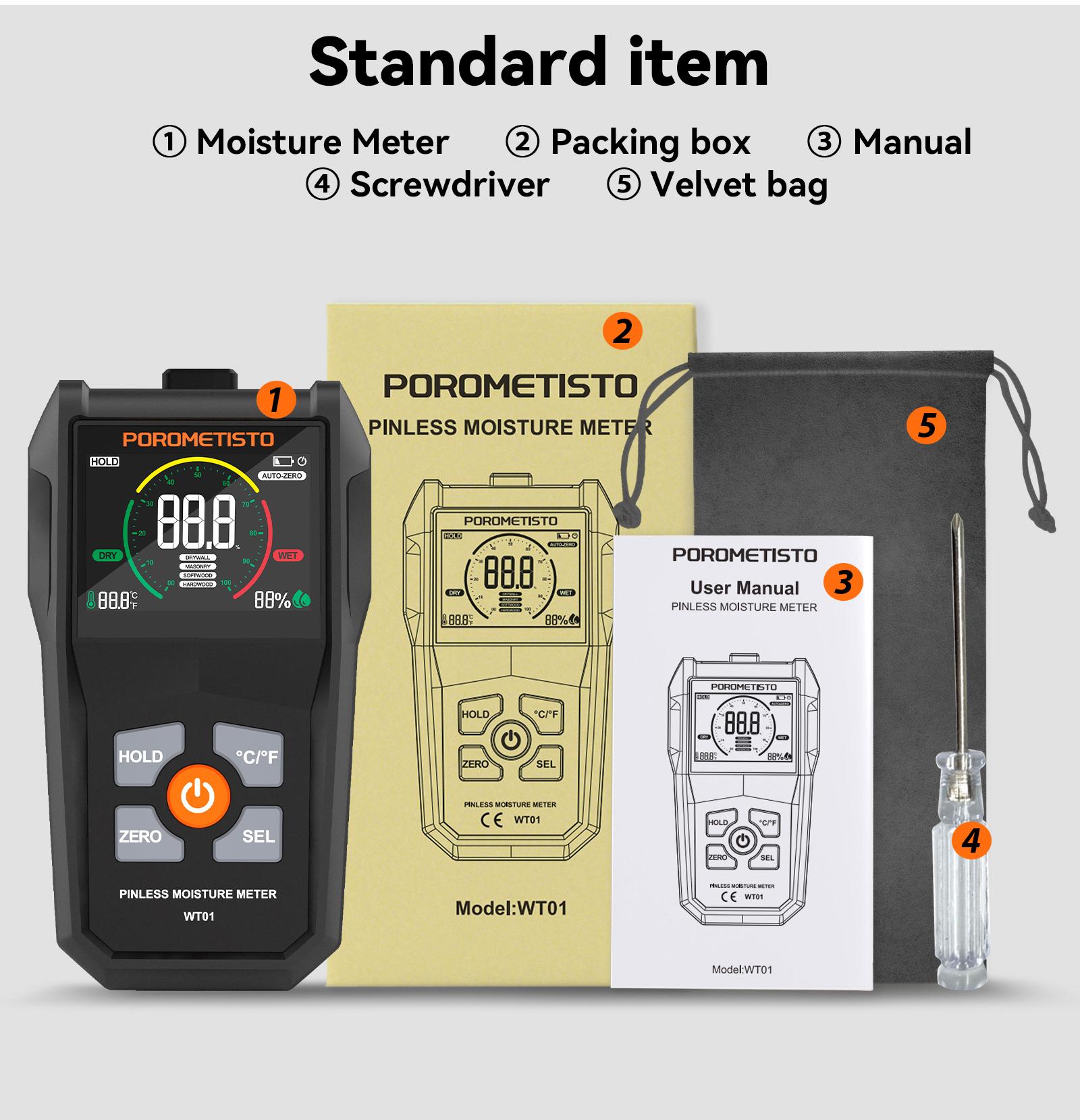 WT01 Pinless Digital Wood Moisture Meter Pinless Inductive Wood Moisture Detector Concrete Cement Brick Portable Moisture Meter
WT01 Pinless Digital Wood Moisture Meter Pinless Inductive Wood Moisture Detector Concrete Cement Brick Portable Moisture Meter