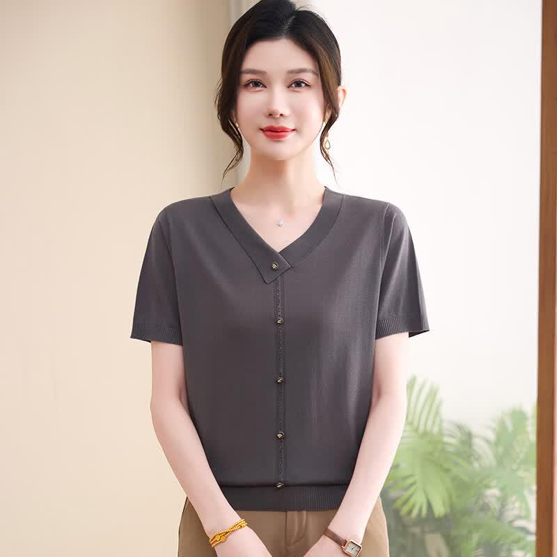 Hengyuanxiang Women s Lyocell Blend Short Sleeve Knit Top 125
Hengyuanxiang Women s Lyocell Blend Short Sleeve Knit Top 125