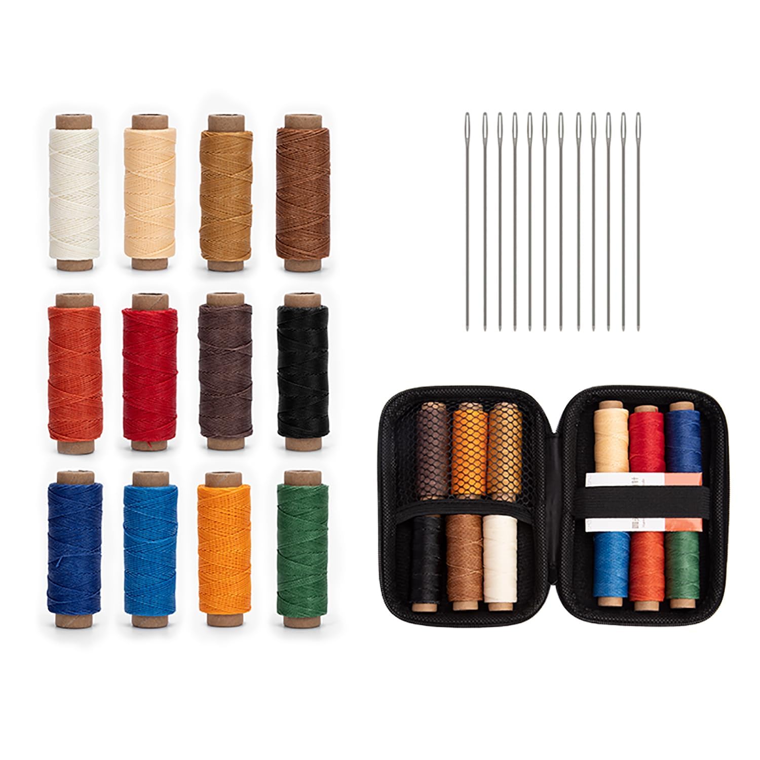 WUTA Waxed Thread Leather Craft 12 Color Set Length 50m Leather Craft Hand Sewing Machine Thread for DIY Leather Craft mm (0.55 Diameter)
WUTA Waxed Thread Leather Craft 12 Color Set Length 50m Leather Craft Hand Sewing Machine Thread for DIY Leather Craft mm (0.55 Diameter)
