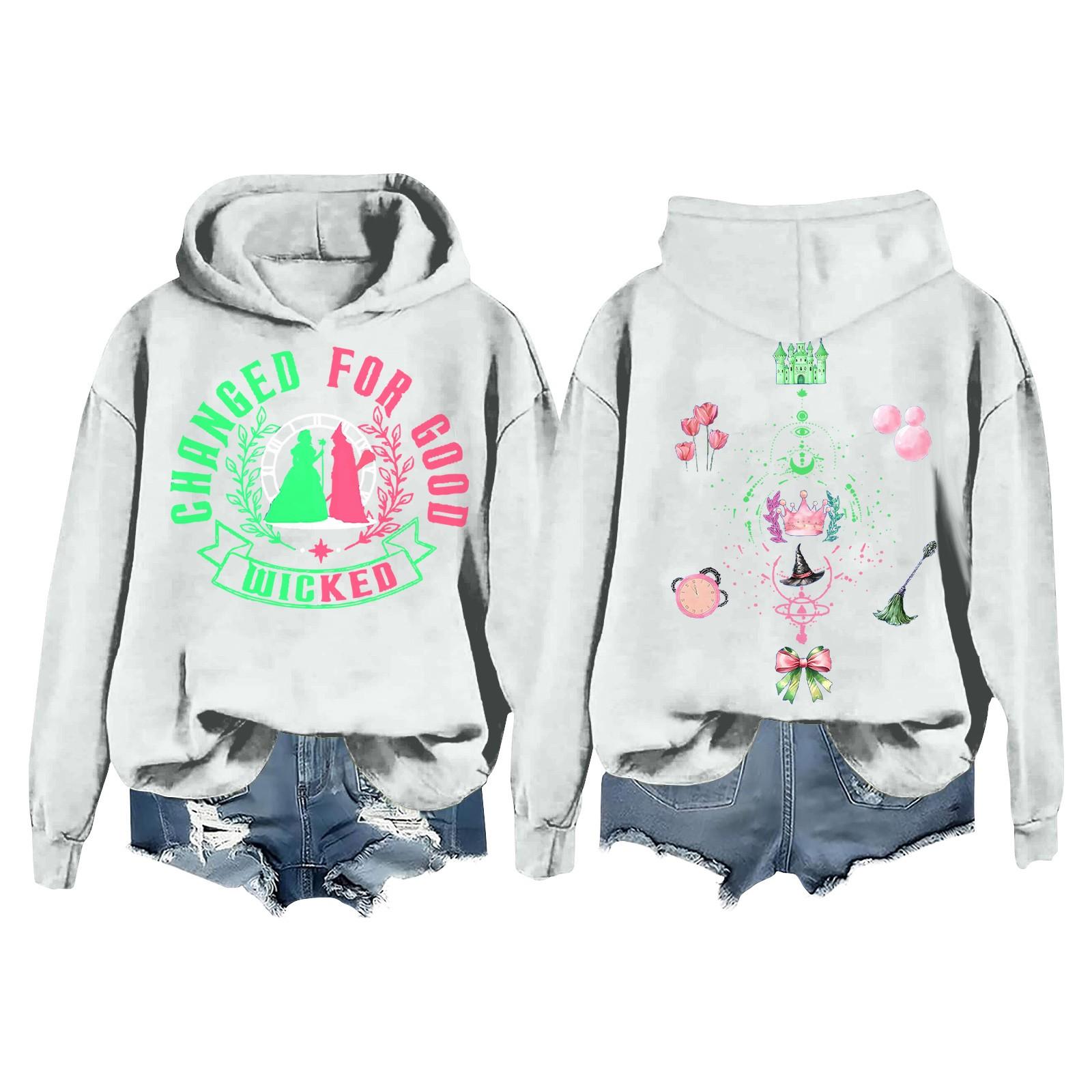 Женская повседневная толстовка с капюшоном и принтом ведьмы с длинными рукавами M белый
Женская повседневная толстовка с капюшоном и принтом ведьмы с длинными рукавами M белый