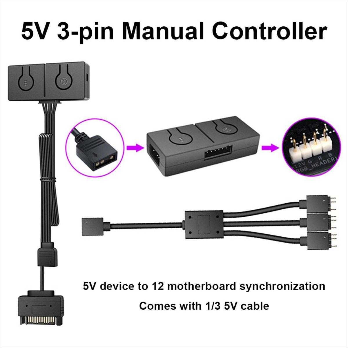 5V/3pin ADD-RGB to 12V/4PIN Adapter with 3-Way Splitter 5V ARGB to 12V RGB Converter Sync with Motherboard China Mainland
5V/3pin ADD-RGB to 12V/4PIN Adapter with 3-Way Splitter 5V ARGB to 12V RGB Converter Sync with Motherboard China Mainland