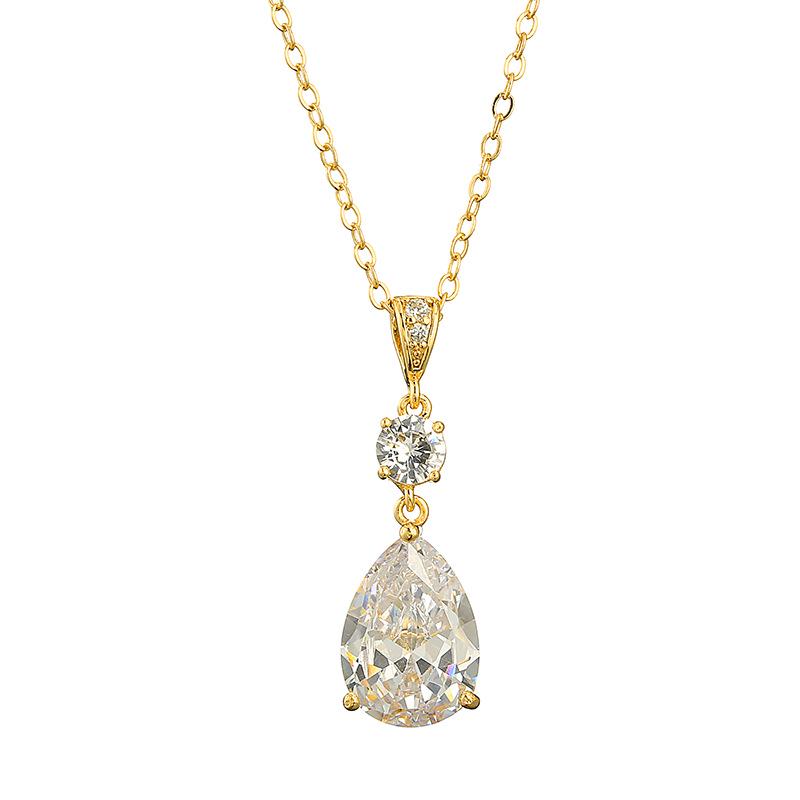 RAKOL 2021 Trendy Zircon Water Drop Pendant Necklace for Women - Japanese & Korean Style
RAKOL 2021 Trendy Zircon Water Drop Pendant Necklace for Women - Japanese & Korean Style