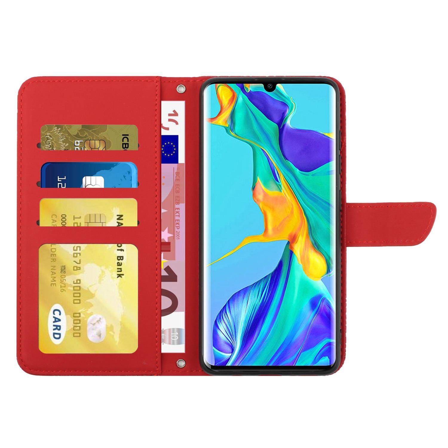 Skin-touch Feel PU Leather Case for Huawei P30 Pro,Butterfly and Flower Imprinting Pattern Shockproof Stand Wallet Cellphone Cover with Shoulder Strap Red
Skin-touch Feel PU Leather Case for Huawei P30 Pro,Butterfly and Flower Imprinting Pattern Shockproof Stand Wallet Cellphone Cover with Shoulder Strap Red
