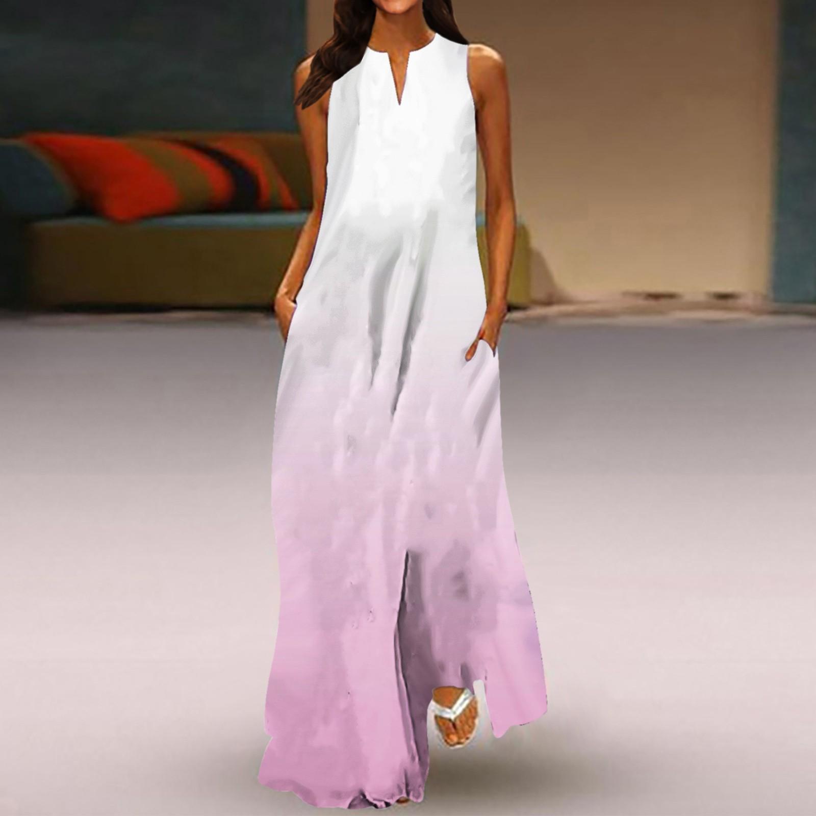 Women s New Spring And Summer Fashion V-neck Color Printing Sleeveless Long Dress XXXXXL
Women s New Spring And Summer Fashion V-neck Color Printing Sleeveless Long Dress XXXXXL