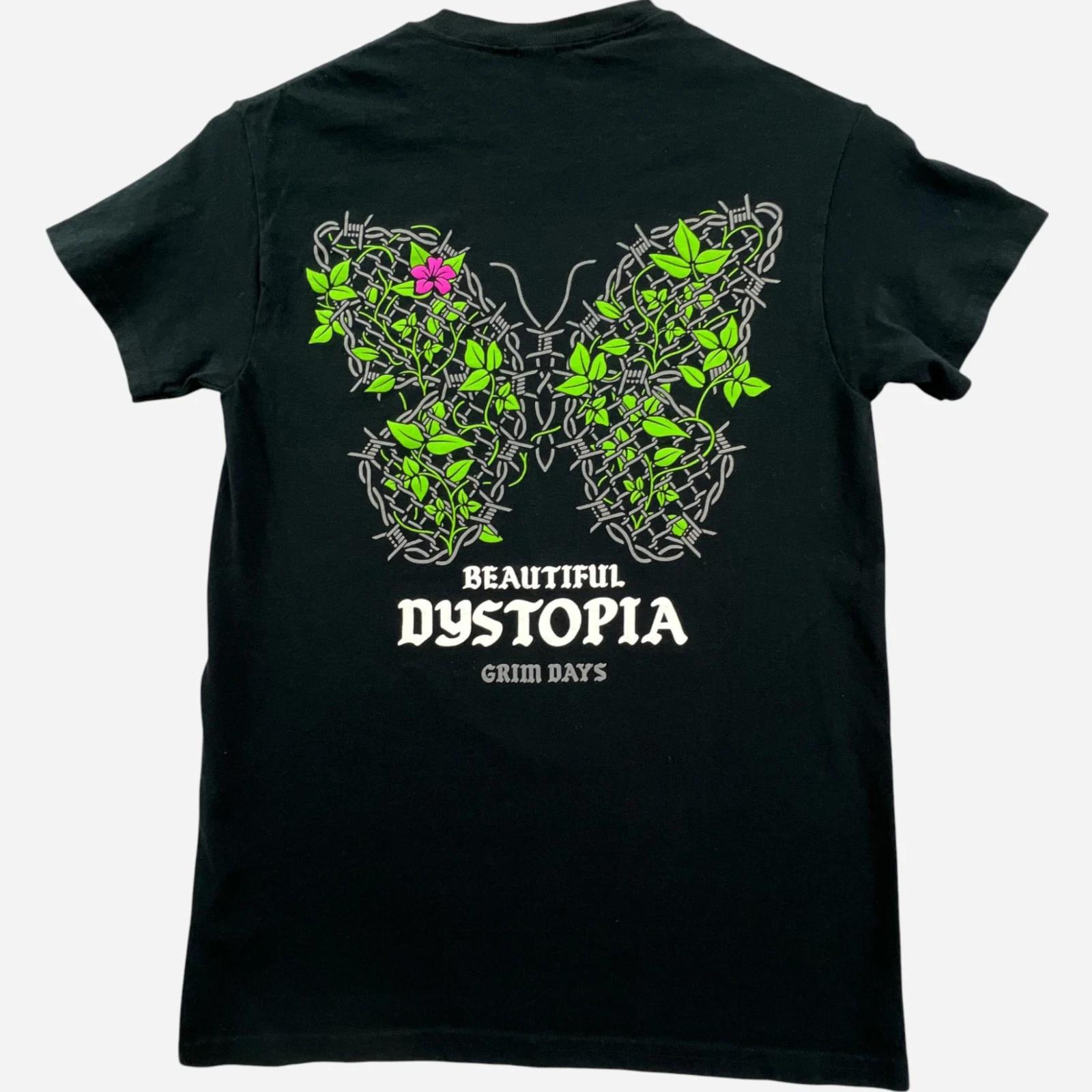 Grim Days Beautiful Dystopia T Shirt Mens Small Black Butterfly Graphic Tee Goth 3XL
Grim Days Beautiful Dystopia T Shirt Mens Small Black Butterfly Graphic Tee Goth 3XL