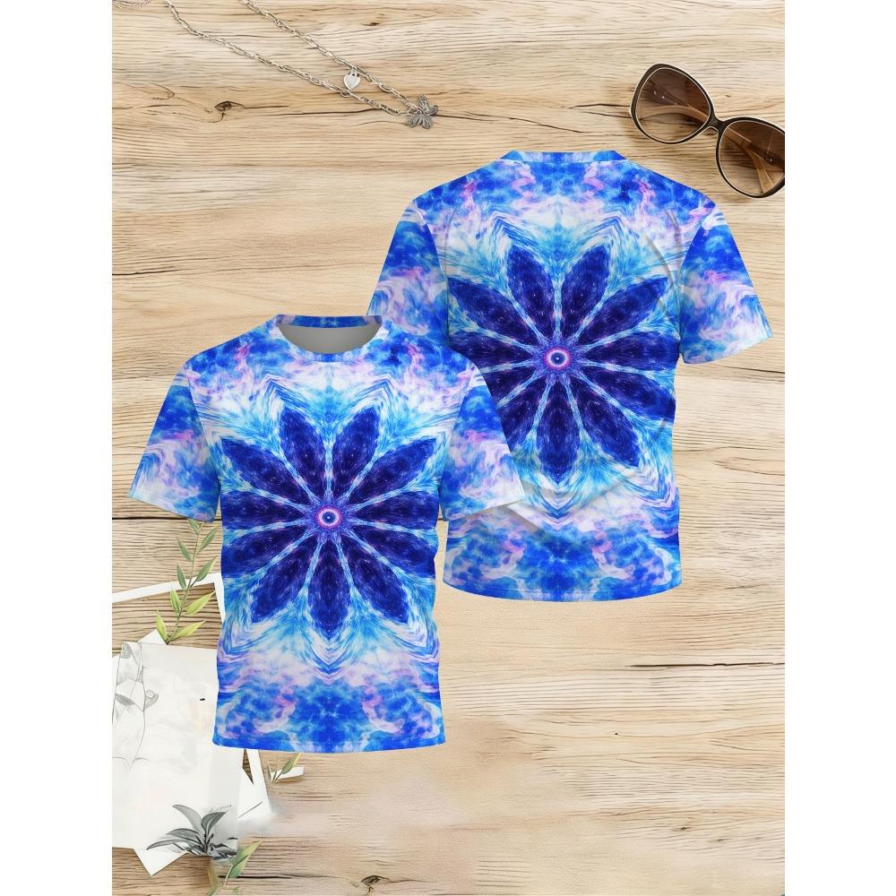 Blue cosmic flower pattern children s new summer T-shirt 3D printing round neck short sleeves 160
Blue cosmic flower pattern children s new summer T-shirt 3D printing round neck short sleeves 160