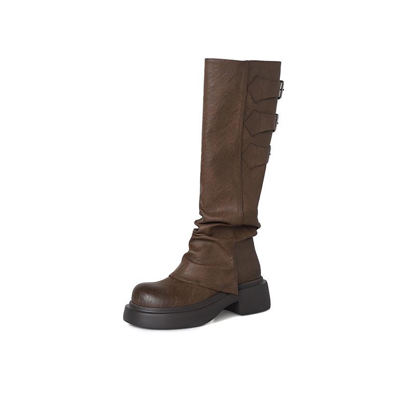 Ретро брюки-сапоги с большой головой помятые, но рыцарские сапоги до колена, длинные сапоги на толстой подошве, женские высококлассные сапоги-чулки, износостойкие 40 коричневый
Ретро брюки-сапоги с большой головой помятые, но рыцарские сапоги до колена, длинные сапоги на толстой подошве, женские высококлассные сапоги-чулки, износостойкие 40 коричневый