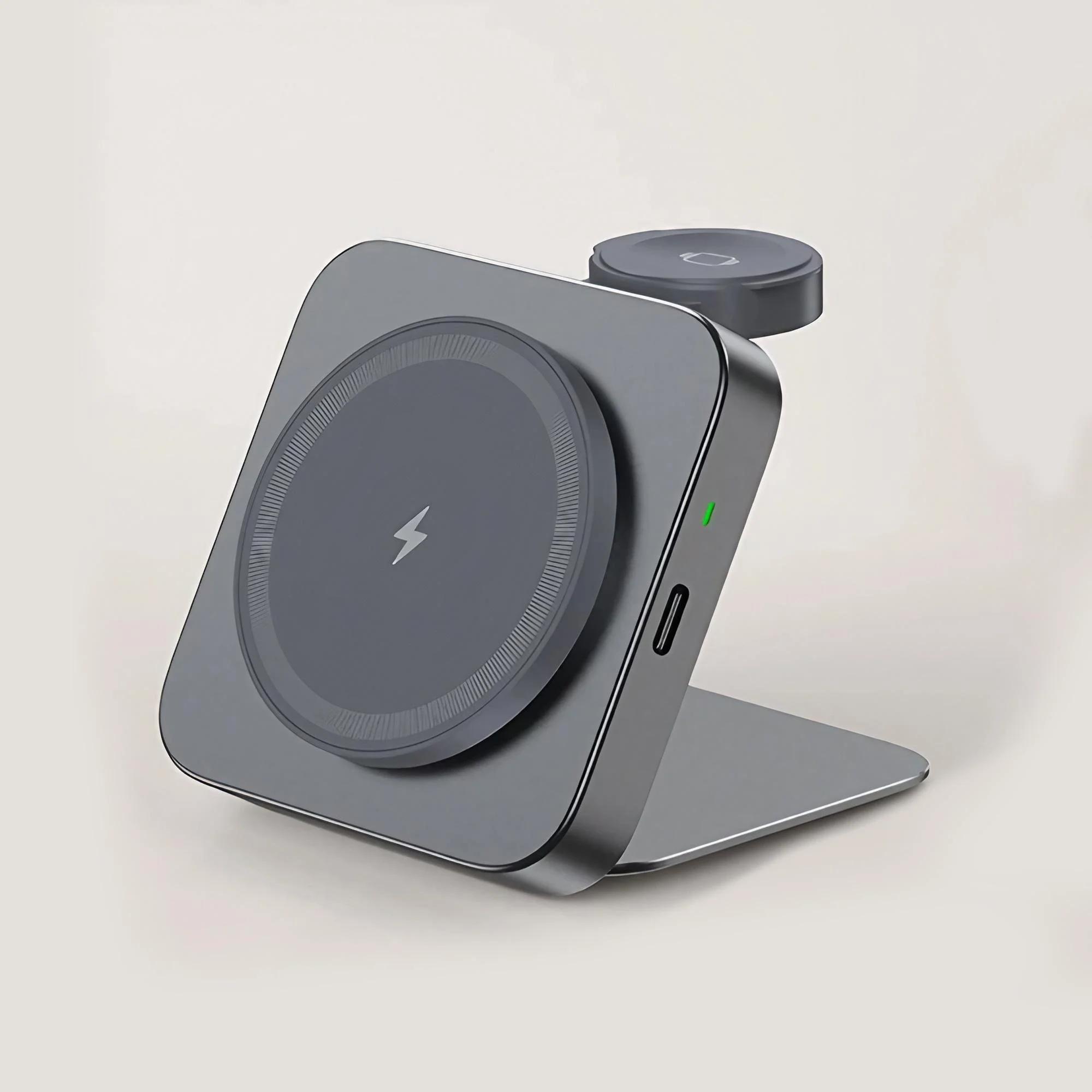 15W Fast Wireless Charger Magnetic 2 in 1 Foldable Wireless Charging Station Fast Charging Phone Stand Portable Aluminum Magneti сірий
15W Fast Wireless Charger Magnetic 2 in 1 Foldable Wireless Charging Station Fast Charging Phone Stand Portable Aluminum Magneti сірий