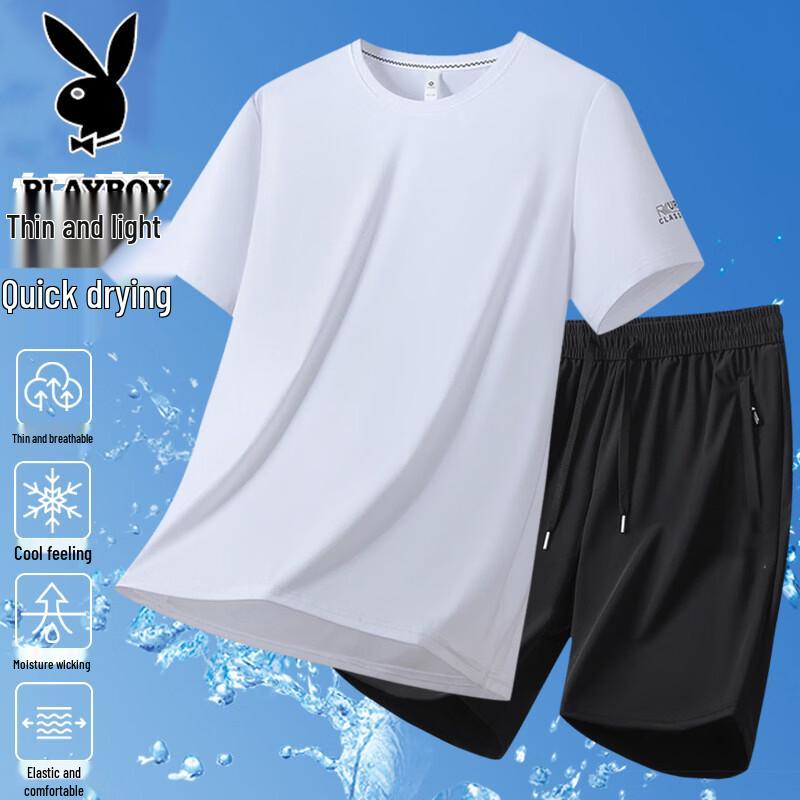 PLAYBOY Men s Ice Silk Breathable T-Shirt & Shorts Set 7XL
PLAYBOY Men s Ice Silk Breathable T-Shirt & Shorts Set 7XL